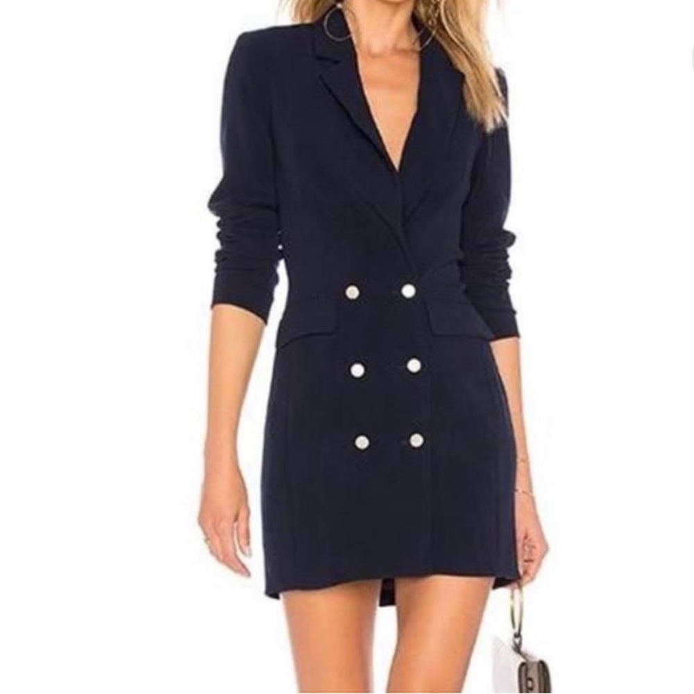 Superdown Women's Navy Blazer Coat Dress